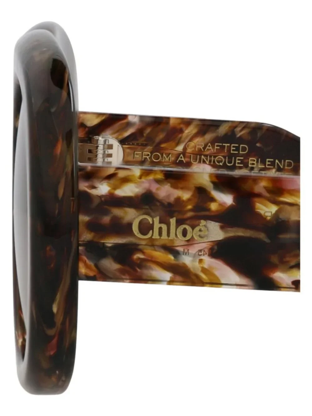 New Chloé Women's Sunglasses Square Rectangle Recycled Acetate Frame Havana